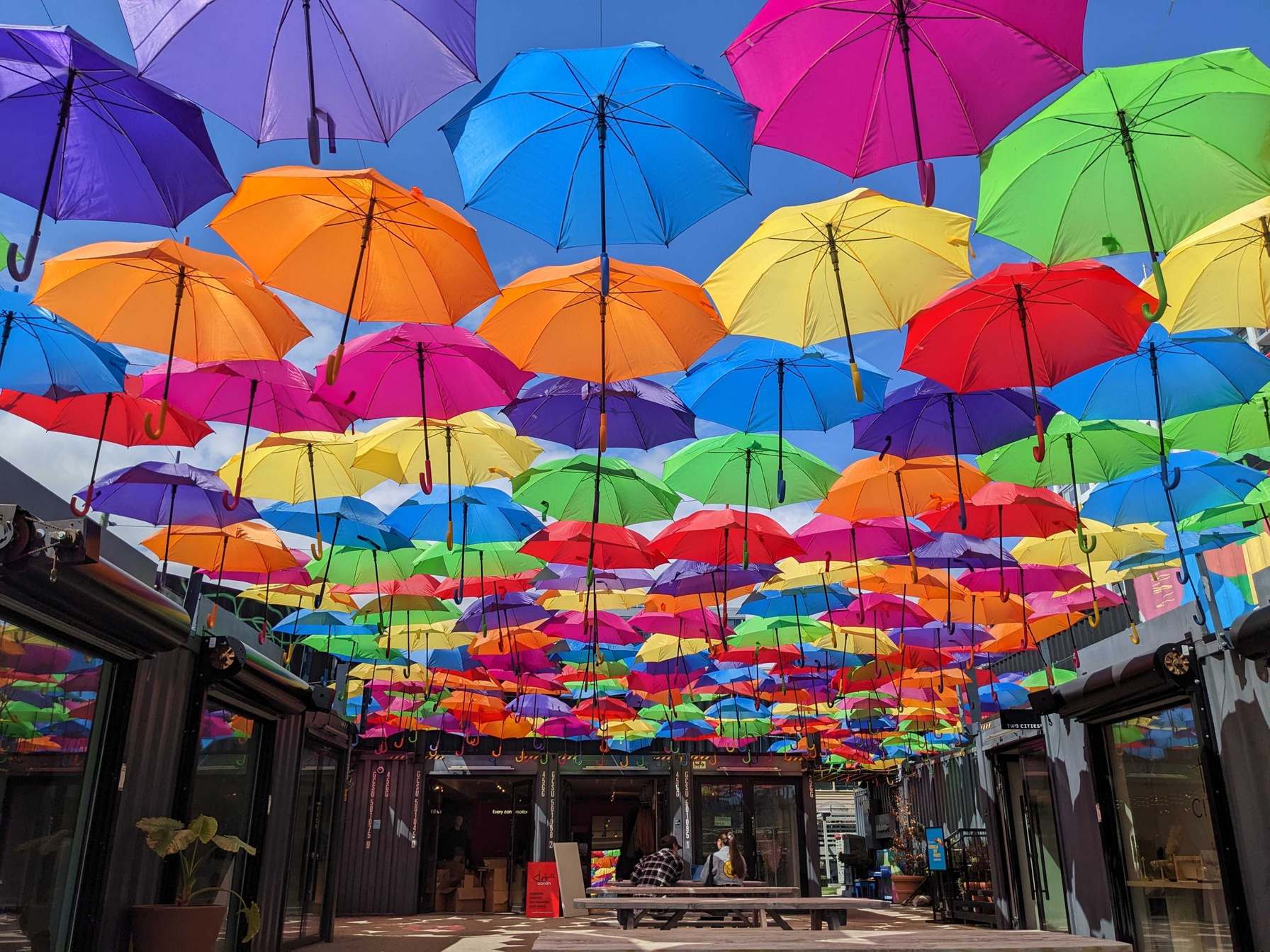 Umbrella Sky Project indoor walkway
